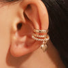 Wholesale Metal Heart Shape Zircon Electroplated Women's Love Ear Clip Earrings