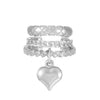 Wholesale Metal Heart Shape Zircon Electroplated Women's Love Ear Clip Earrings