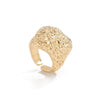 Wholesale Metal Heart Shaped Beaded Ring With Electroplating Design