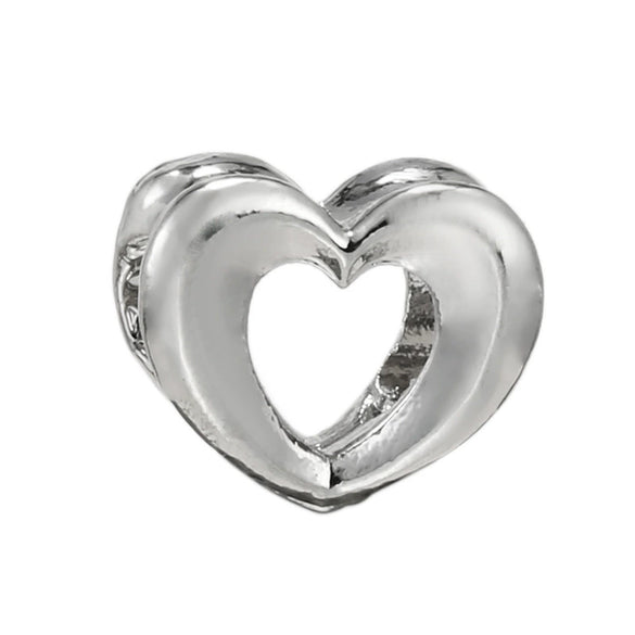 Wholesale Metal Heart Shaped Crystal Pendant With Totem Pattern Electroplated Bracelet Accessories