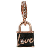 Wholesale Metal Heart Shaped Crystal Pendant With Totem Pattern Electroplated Bracelet Accessories