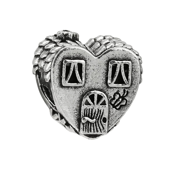 Wholesale Metal Heart Shaped Crystal Pendant With Totem Pattern Electroplated Bracelet Accessories