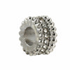Wholesale Metal Heart Shaped Crystal Pendant With Totem Pattern Electroplated Bracelet Accessories