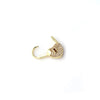 Wholesale Metal Heartshaped Doublesided Zircon Love Lock Earring Jewelry With Electroplating