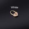 Wholesale Metal Heartshaped Doublesided Zircon Love Lock Earring Jewelry With Electroplating