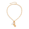 Wholesale Metal Heartshaped Geometric Multieyes Tassel Collarbone Necklace For Women With Electroplating