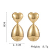 Wholesale Metal Heartshaped Goldplated Women's Earrings