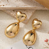 Wholesale Metal Heartshaped Goldplated Women's Earrings