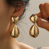 Wholesale Metal Heartshaped Goldplated Women's Earrings