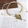 Wholesale Metal Heartshaped Handwoven Beaded Bracelet Jewelry