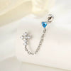 Wholesale Metal Heartshaped Zircon Microinlaid Cross Double Ear Hole Cartilage Piercing Ear Bone Nail For Unisex