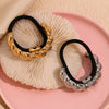 Wholesale Metal High Elastic Geometric Hair Ring 18K Gold Plated
