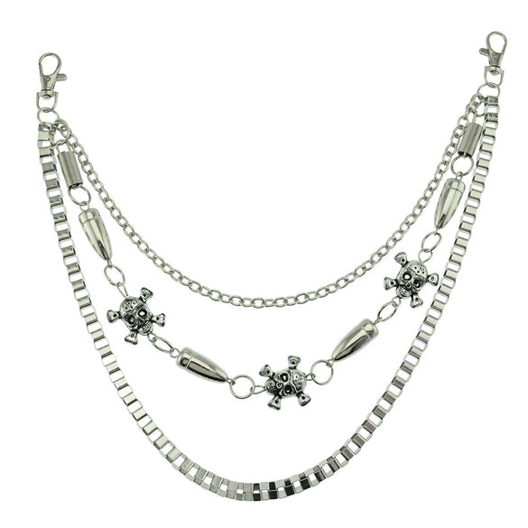 Wholesale Metal Hiphop Style Multilayer Skull Pants Chain