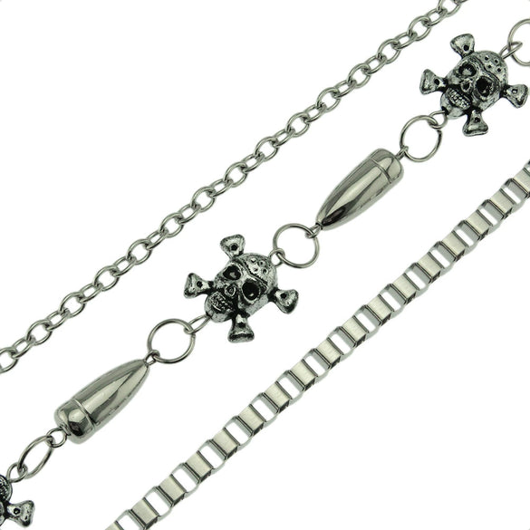 Wholesale Metal Hiphop Style Multilayer Skull Pants Chain