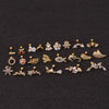 Wholesale Metal Hippocampus Earrings Inlaid With Zircon Fashion Women's Jewelry