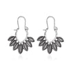 Wholesale Metal Hollow Flower Earrings With Geometric Pattern Retro Bohemian Style Electroplated