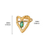 Wholesale Metal Imitation Emerald Inlaid Zircon Geometric Ring For Women Retro Fashion Style Copper Material Electroplating Treatment