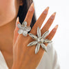 Wholesale Metal Imitation Pearl Flower Animal Zodiac Geometric Butterfly Finger Ring With Electroplating