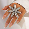 Wholesale Metal Imitation Pearl Flower Animal Zodiac Geometric Butterfly Finger Ring With Electroplating