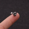 Wholesale Metal Inlaid Zircon Flower Style Ear Nail For Body Puncture