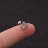 Wholesale Metal Inlaid Zircon Flower Style Ear Nail For Body Puncture