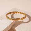 Wholesale Metal Irregular Geometric Opening Bracelet Electroplated Jewelry For Women