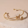 Wholesale Metal Irregular Geometric Opening Bracelet Electroplated Jewelry For Women