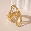 Wholesale Metal Irregular Geometric Opening Bracelet Electroplated Jewelry For Women