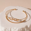 Wholesale Metal Irregular Geometric Opening Bracelet Electroplated Jewelry For Women