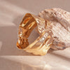Wholesale Metal Irregular Geometric Opening Bracelet Electroplated Jewelry For Women