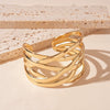 Wholesale Metal Irregular Geometric Opening Bracelet Electroplated Jewelry For Women