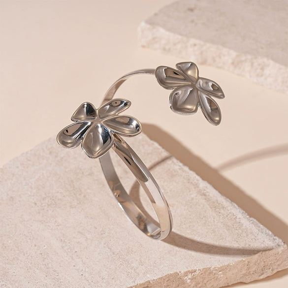 Wholesale Metal Irregular Geometric Opening Bracelet Electroplated Jewelry For Women
