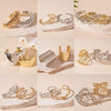 Wholesale Metal Irregular Geometric Opening Bracelet Electroplated Jewelry For Women