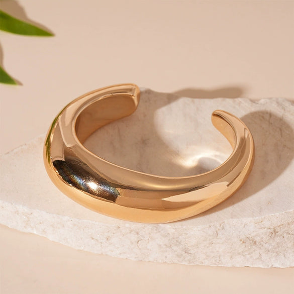 Wholesale Metal Irregular Geometric Opening Bracelet Electroplated Jewelry For Women