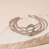 Wholesale Metal Irregular Geometric Opening Bracelet Electroplated Jewelry For Women