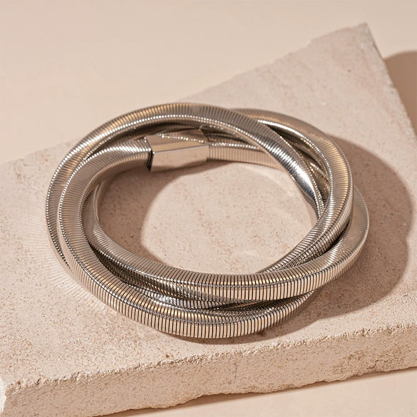 Wholesale Metal Irregular Geometric Opening Bracelet Electroplated Jewelry For Women