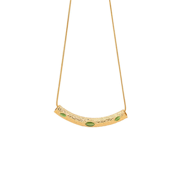 Wholesale Metal Irregular Pleated Clavicle Chain For Women Stainless Steel Geometric Electroplated