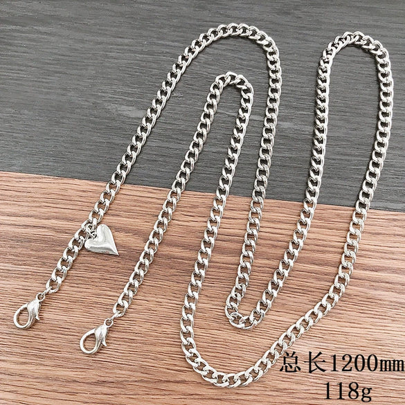 Wholesale Metal Jewelry Accessories Electroplated Love And Chain Pattern Mobile Phone Chain