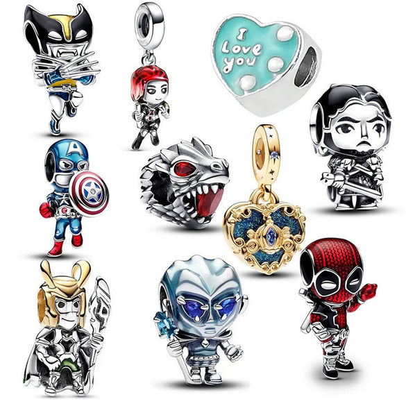 Wholesale Metal Jewelry Accessories Set With Totem Pattern And Electroplating Process Diy Bracelet Fashion Popular Original Design Cartoon Character Style