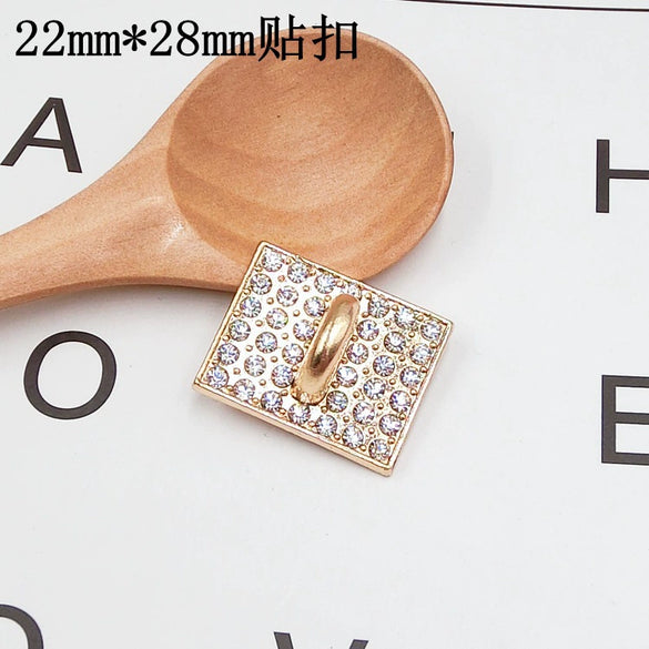 Wholesale Metal Jewelry Accessories Square Love Buckle Electroplated Allmatch Handmade Materials