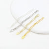Wholesale Metal Jewelry Accessories Tail Chain Bag Extension Chain Bracelet Necklace 18K Real Gold Electroplated Original Design