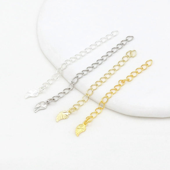Wholesale Metal Jewelry Accessories Tail Chain Bag Extension Chain Bracelet Necklace 18K Real Gold Electroplated Original Design