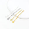 Wholesale Metal Jewelry Accessories Tail Chain Bag Extension Chain Bracelet Necklace 18K Real Gold Electroplated Original Design