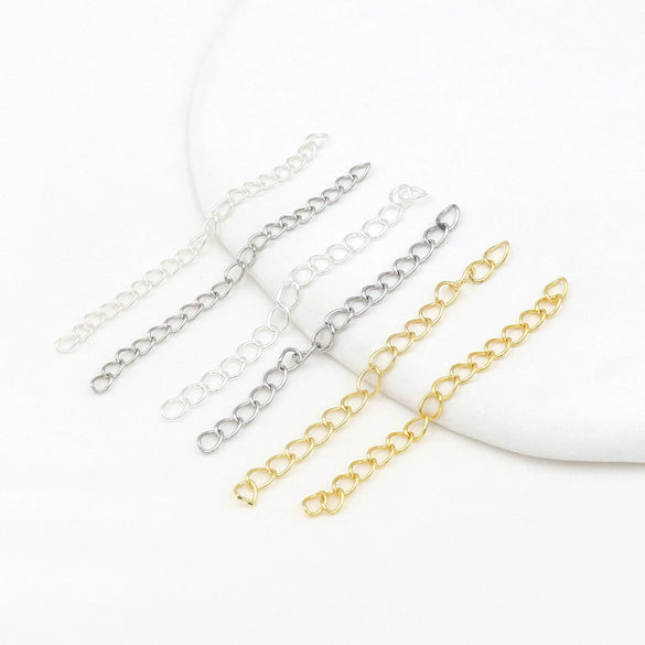 Wholesale Metal Jewelry Accessories Tail Chain Bag Extension Chain Bracelet Necklace 18K Real Gold Electroplated Original Design