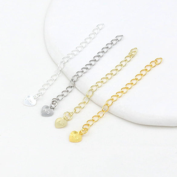Wholesale Metal Jewelry Accessories Tail Chain Bag Extension Chain Bracelet Necklace 18K Real Gold Electroplated Original Design