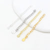 Wholesale Metal Jewelry Accessories Tail Chain Bag Extension Chain Bracelet Necklace 18K Real Gold Electroplated Original Design
