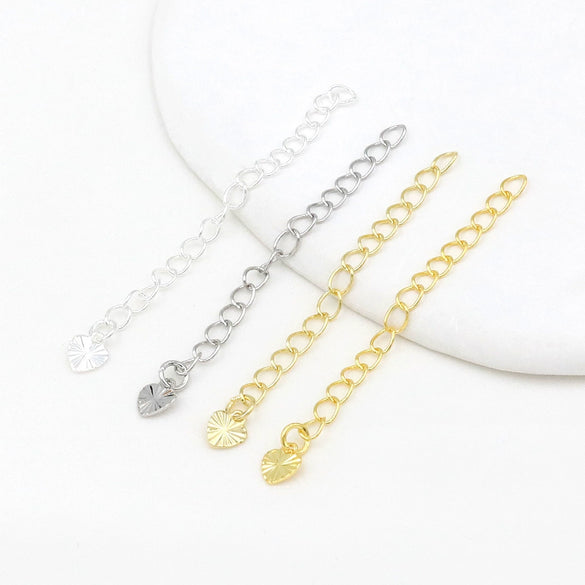 Wholesale Metal Jewelry Accessories Tail Chain Bag Extension Chain Bracelet Necklace 18K Real Gold Electroplated Original Design