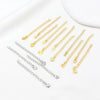 Wholesale Metal Jewelry Accessories Tail Chain Bag Extension Chain Bracelet Necklace 18K Real Gold Electroplated Original Design
