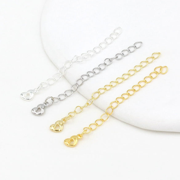 Wholesale Metal Jewelry Accessories Tail Chain Bag Extension Chain Bracelet Necklace 18K Real Gold Electroplated Original Design