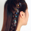 Wholesale Metal Jewelry Retro Geometric Braid Leaves Coin Hair Clip For Women